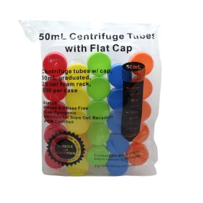 50 cc ml centrifuge slants with multi color lids 25 pack - image 2
