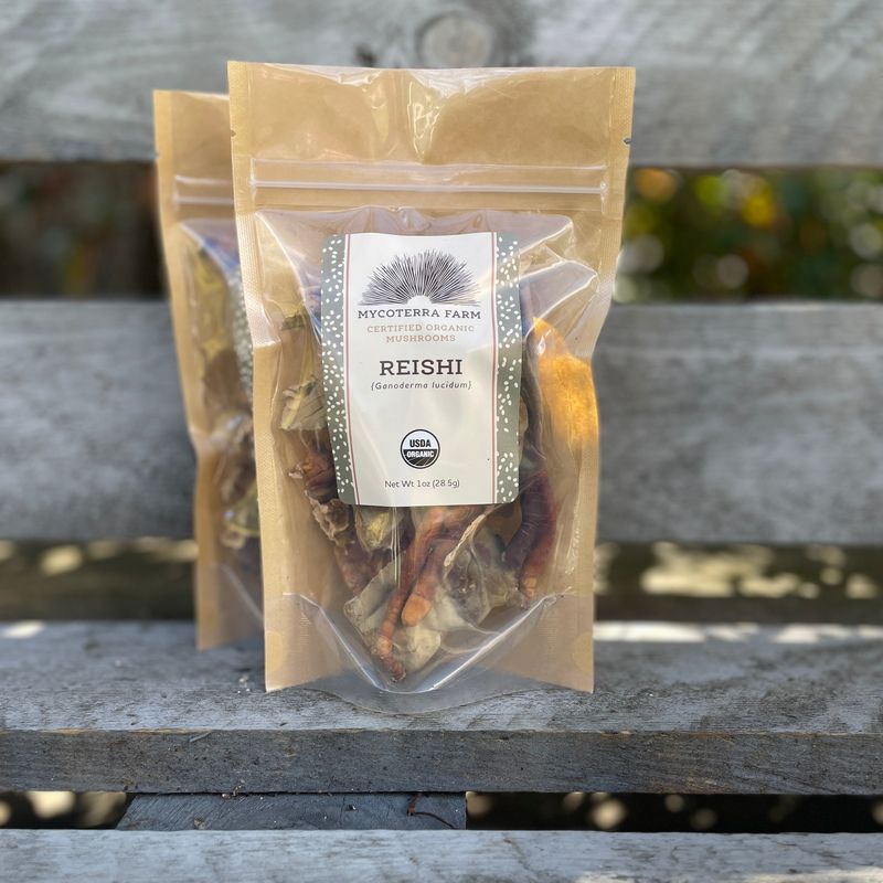 Certified Organic Dried Reishi Mushrooms - Image 1