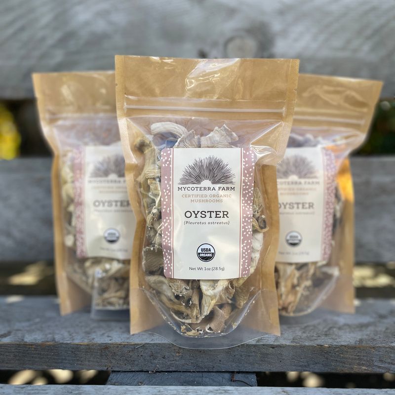 Certified Organic Dried Oyster Mushroom - Image 1