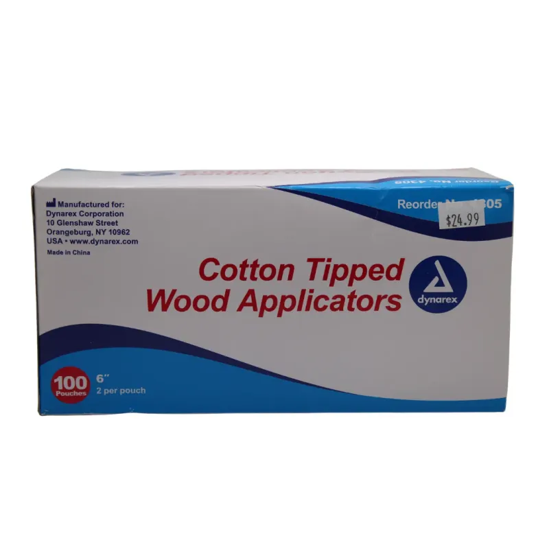 6 sterile cotton wood swabs - image 2