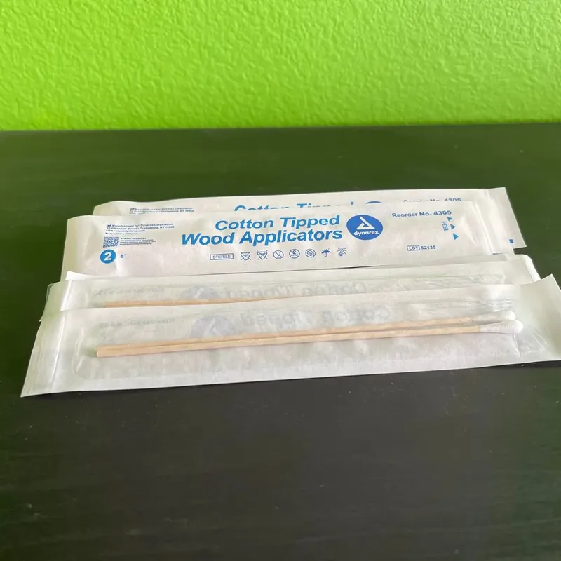 6 sterile cotton wood swabs - image 3