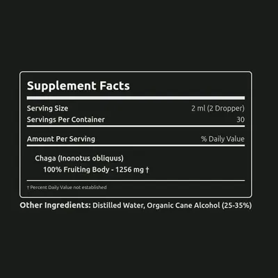 Chaga Supplement Facts