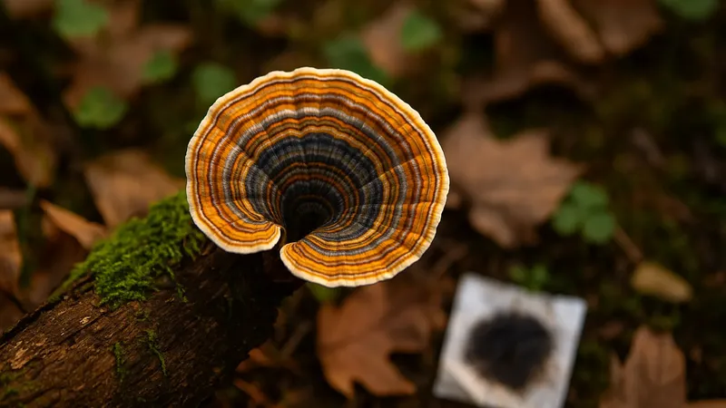 turkey tail functional mushroom in nature