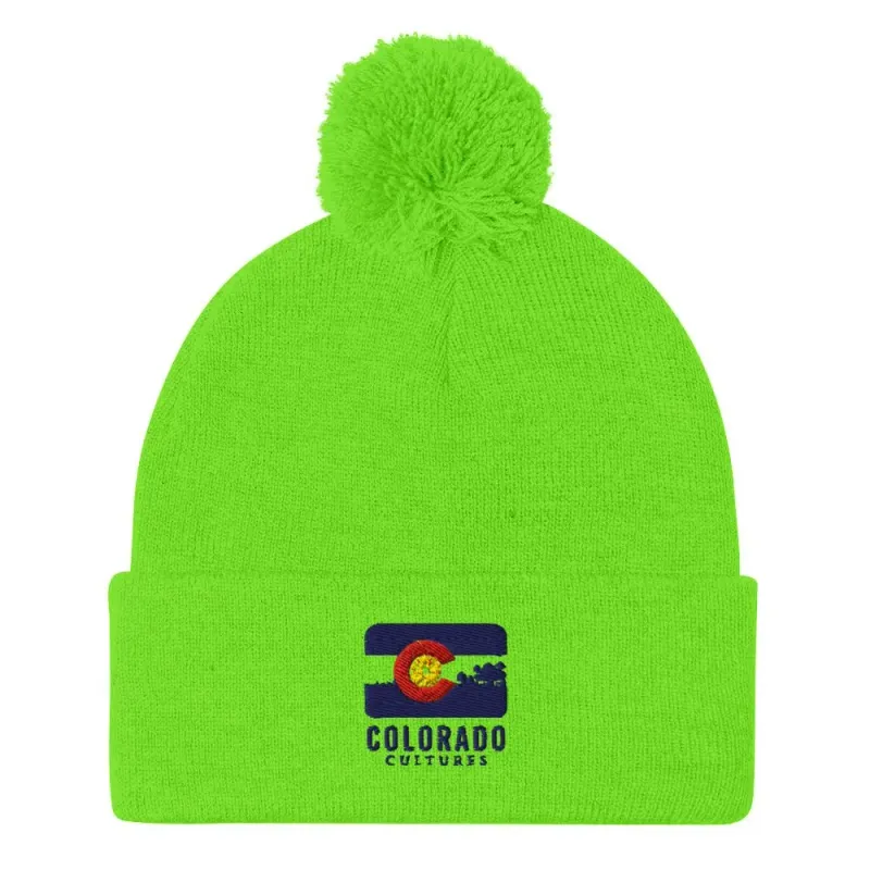 colorado cultures pom pom beanie - hero image