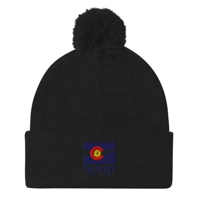colorado cultures pom pom beanie - image 2