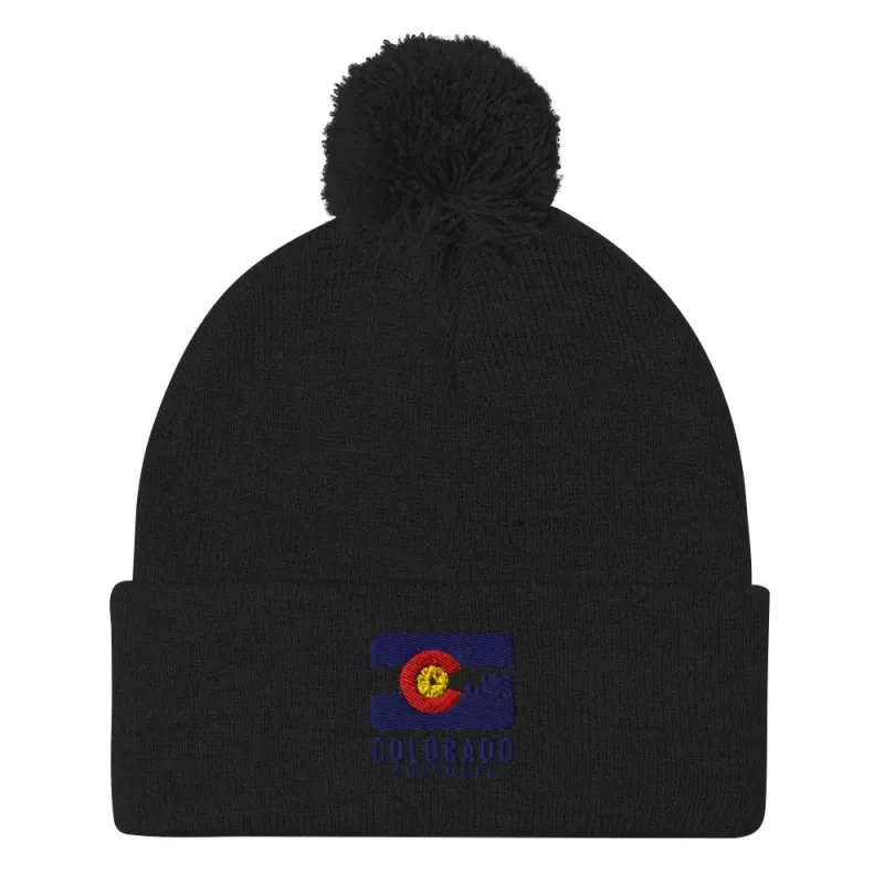 colorado cultures pom pom beanie - image 2