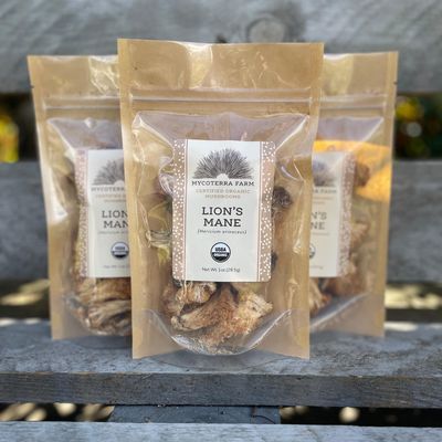 Certified Organic Dried Lions Mane Mushrooms - Image 1