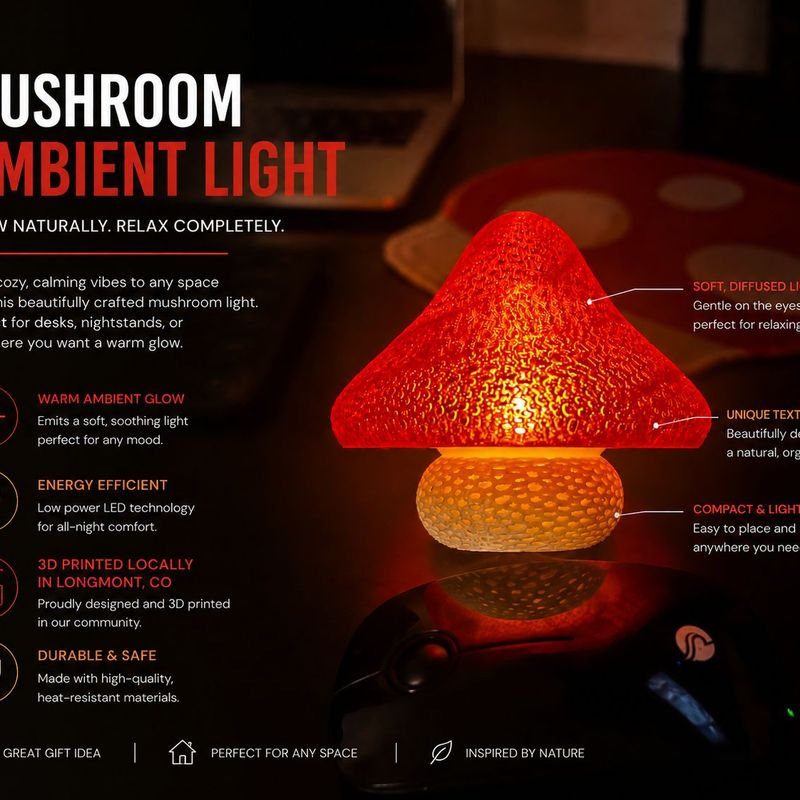 Mini Mushroom LED Lamps — image 2