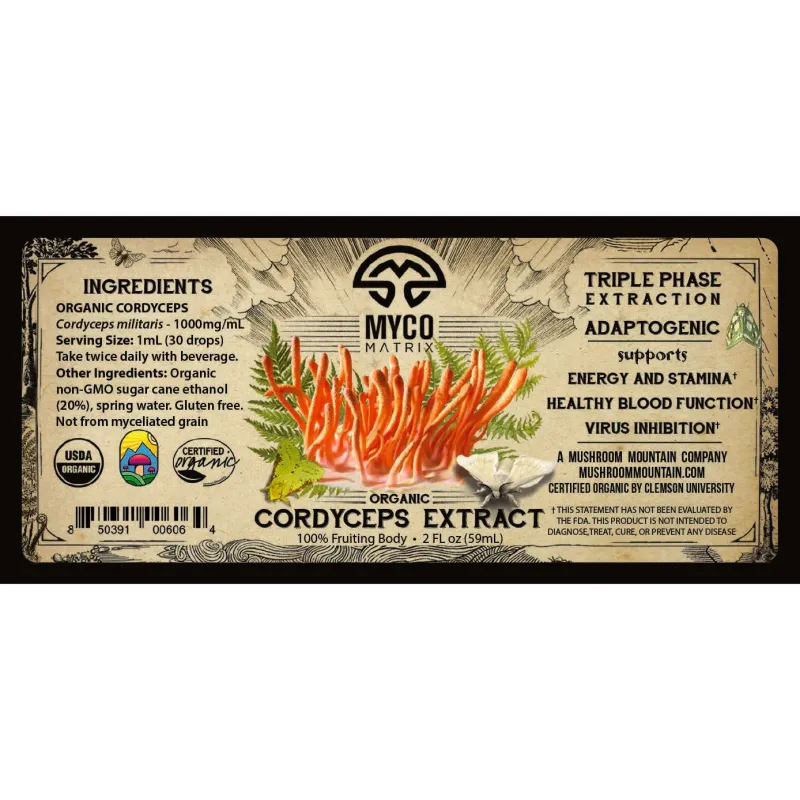 Mycomatrix Cordyceps Adaptogenic Mushroom Extract - Image 3