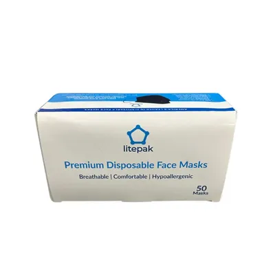 premium disposable face masks 50 pack - hero image