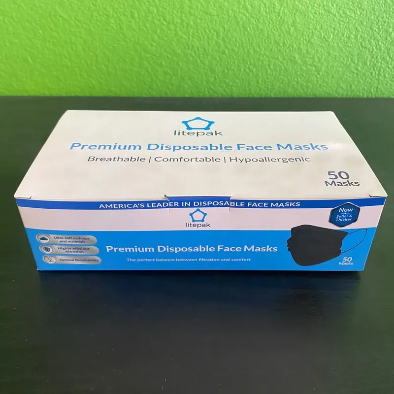 premium disposable face masks 50 pack - image 2