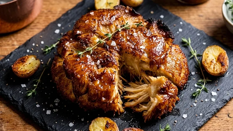delicious lions mane functional mushroom roasted