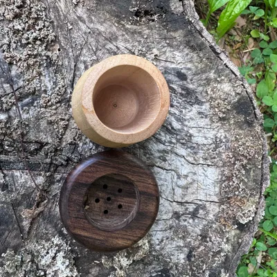 Wooden Mushroom Shaker or Toothpick Holder - Image 2